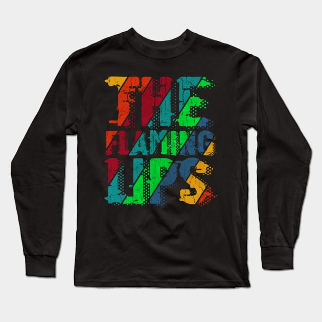 vintage color The Flaming Lips Long Sleeve T-Shirt by Rada.cgi